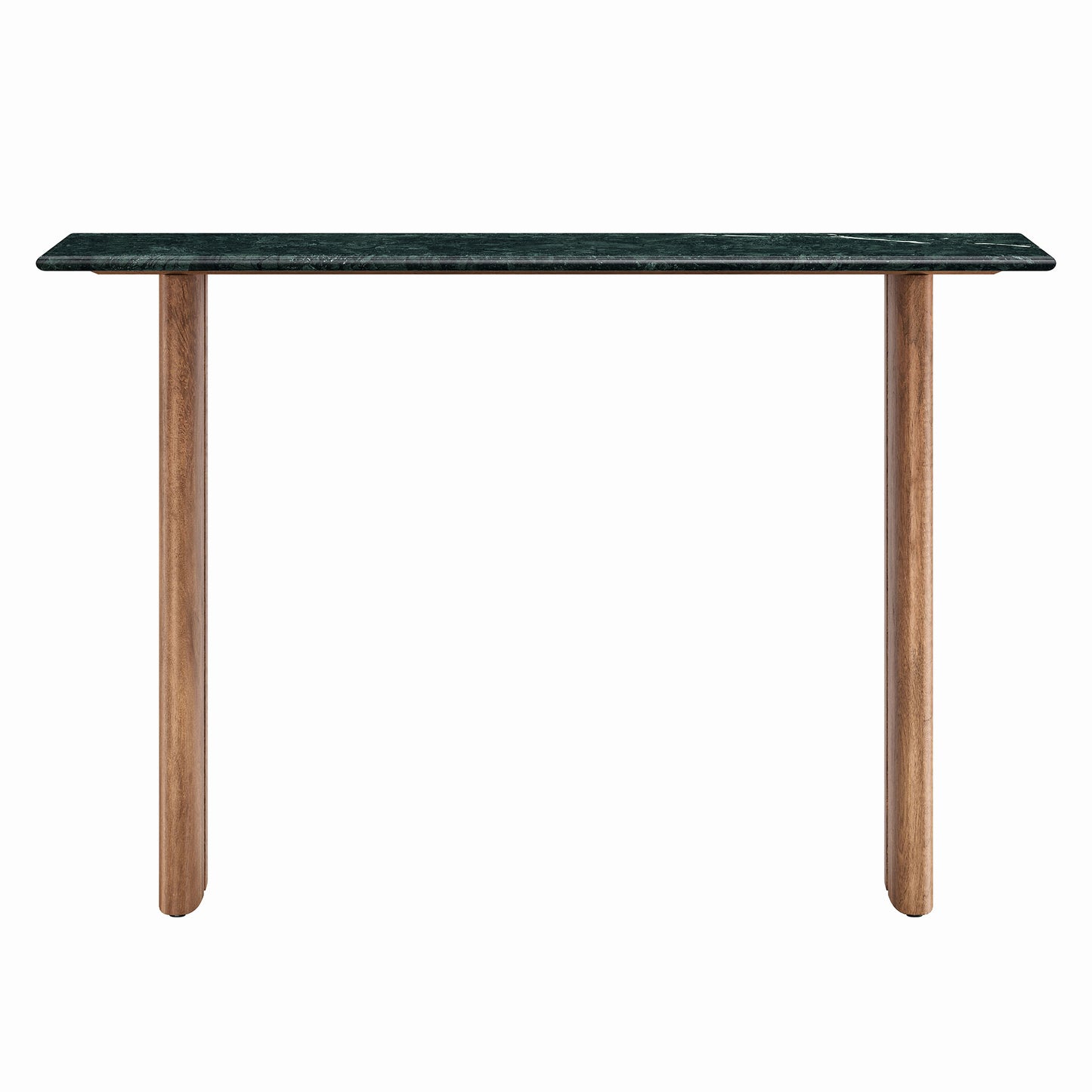 Ember 46 Inch Marble Console Table in Walnut Green Marble