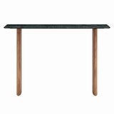 Ember 46 Inch Marble Console Table in Walnut Green Marble
