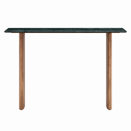 Amistad 46 Inch Marble Console Table in Walnut Green Marble