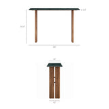 Ember 46 Inch Marble Console Table in Walnut Green Marble