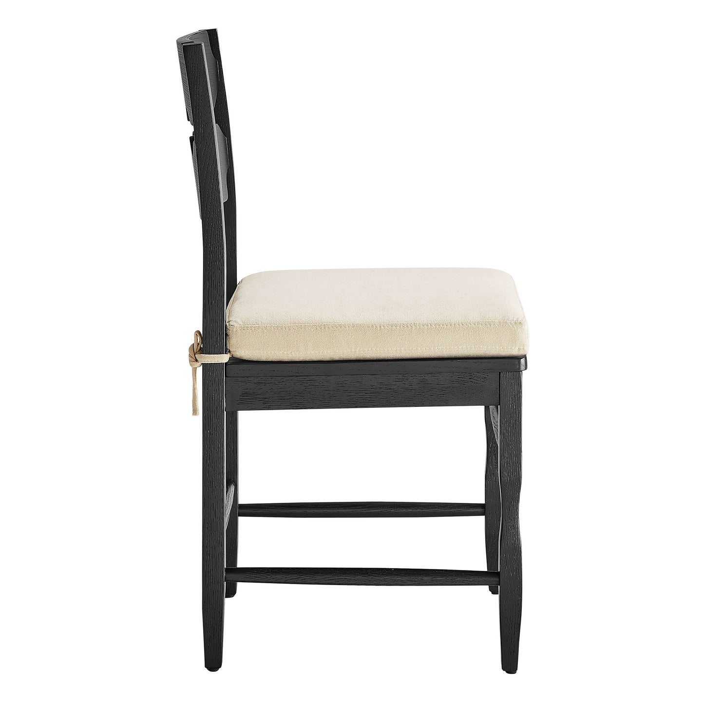 Jax Oak Wood Dining Chair With Wavy Razor Back and Cushion by Furniture for America