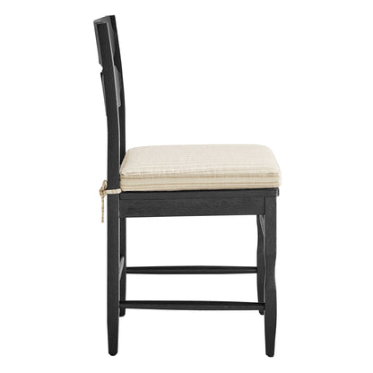 Jax Oak Wood Dining Chair With Wavy Razor Back and Cushion by Furniture for America