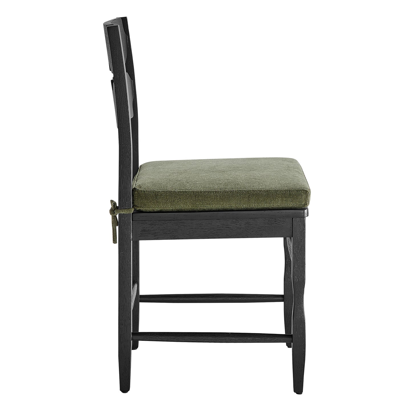 Jax Oak Wood Dining Chair With Wavy Razor Back and Cushion by Furniture for America