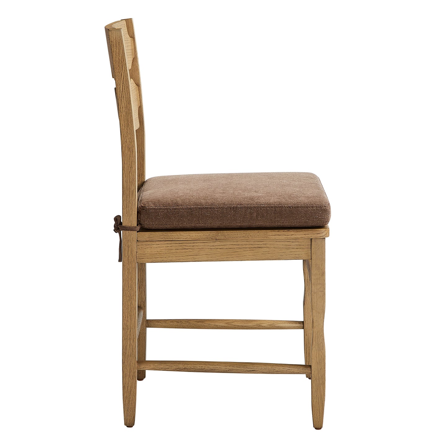 Jax Oak Wood Dining Chair With Wavy Razor Back and Cushion by Furniture for America