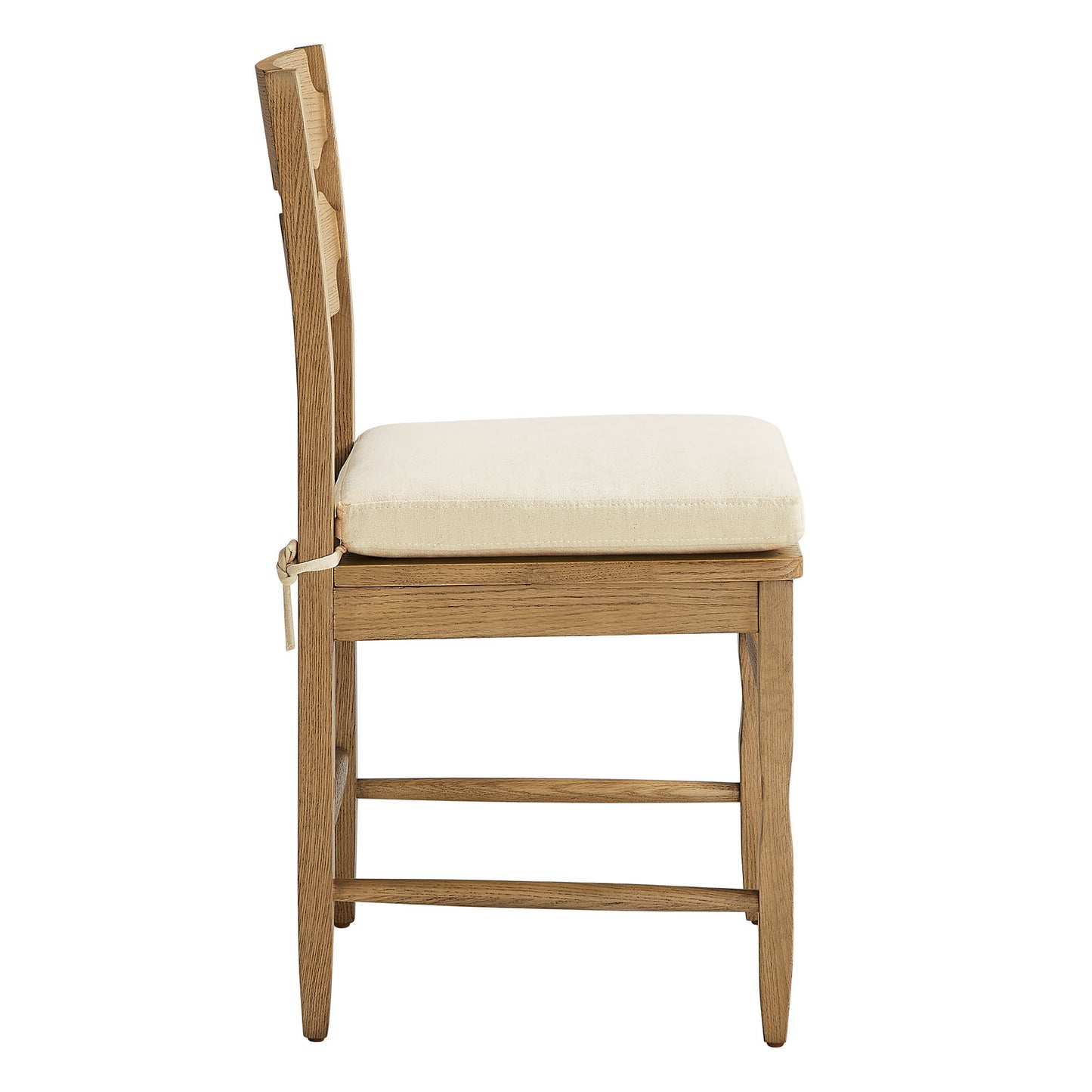 Jax Oak Wood Dining Chair With Wavy Razor Back and Cushion by Furniture for America