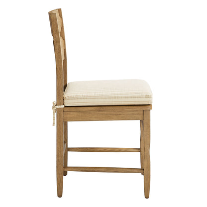 Jax Oak Wood Dining Chair With Wavy Razor Back and Cushion by Furniture for America