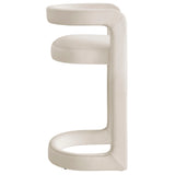 Sepia Performance Velvet Bar Stool Set of 2 in Alabaster