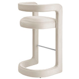 Sepia Performance Velvet Bar Stool Set of 2 in Alabaster