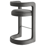 Sepia Performance Velvet Bar Stool Set of 2 in Storm Gray