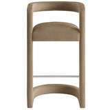 Sepia Performance Velvet Bar Stool Set of 2 in Taupe
