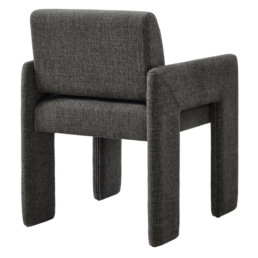 Myrtle Fabric Upholstered Dining Chair in Charcoal