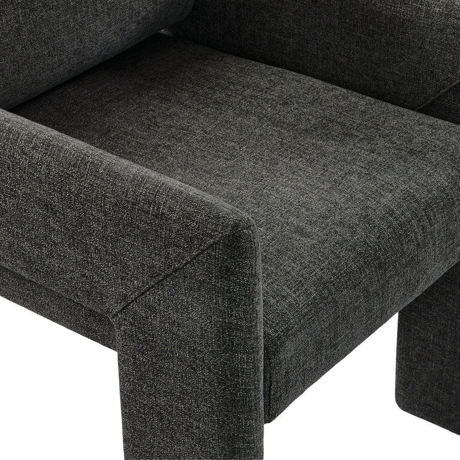 Myrtle Fabric Upholstered Dining Chair in Charcoal
