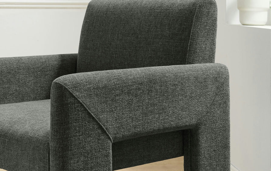 Myrtle Fabric Upholstered Dining Chair in Charcoal