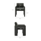 Myrtle Fabric Upholstered Dining Chair in Charcoal