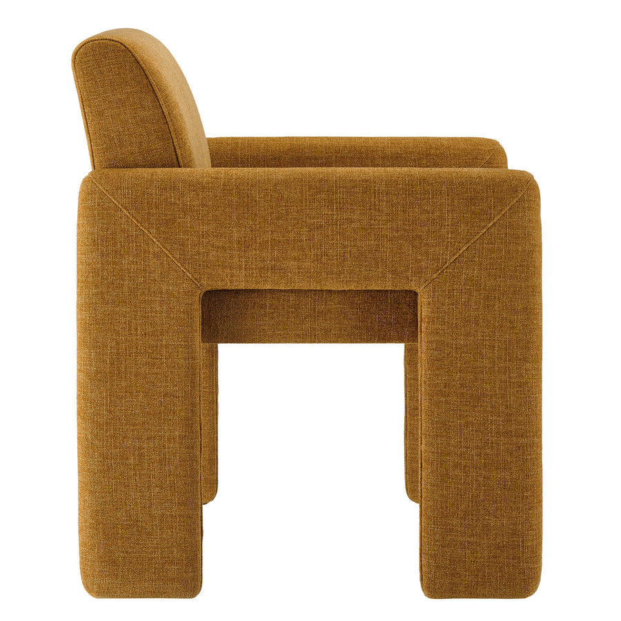 Myrtle Fabric Upholstered Dining Chair in Copper
