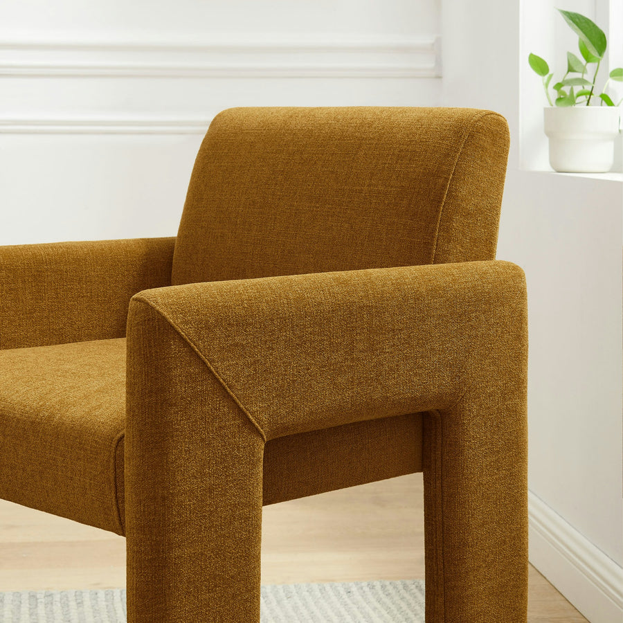 Myrtle Fabric Upholstered Dining Chair in Copper