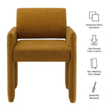Myrtle Fabric Upholstered Dining Chair in Copper