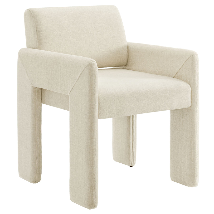 Myrtle Fabric Upholstered Dining Chair in Ecru