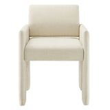 Myrtle Fabric Upholstered Dining Chair in Ecru