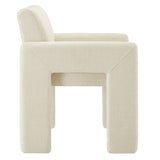 Myrtle Fabric Upholstered Dining Chair in Ecru