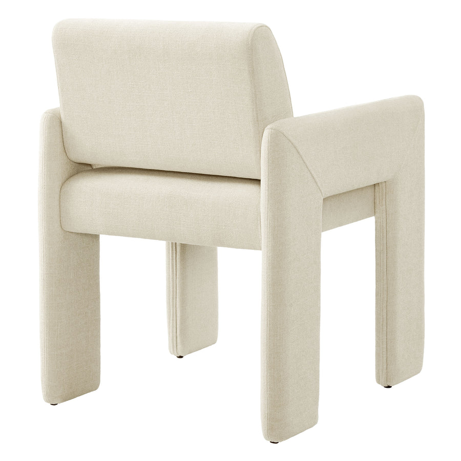 Myrtle Fabric Upholstered Dining Chair in Ecru