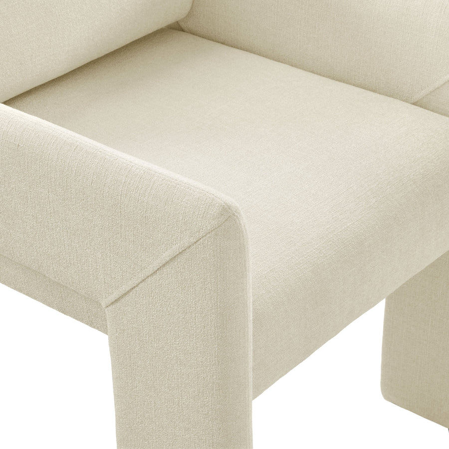 Myrtle Fabric Upholstered Dining Chair in Ecru