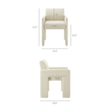 Myrtle Fabric Upholstered Dining Chair in Ecru