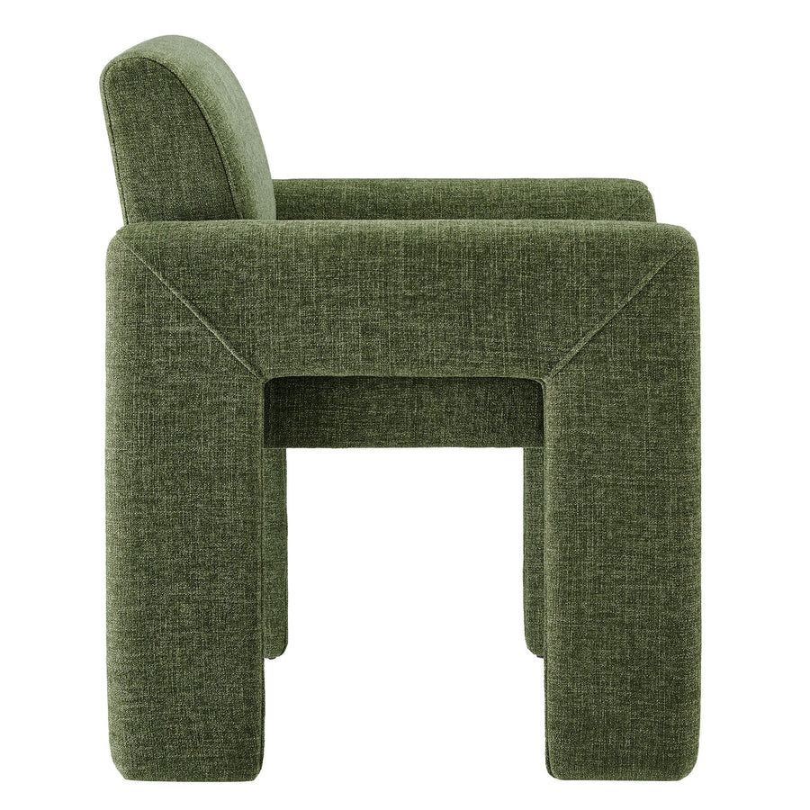 Myrtle Fabric Upholstered Dining Chair in Foliage