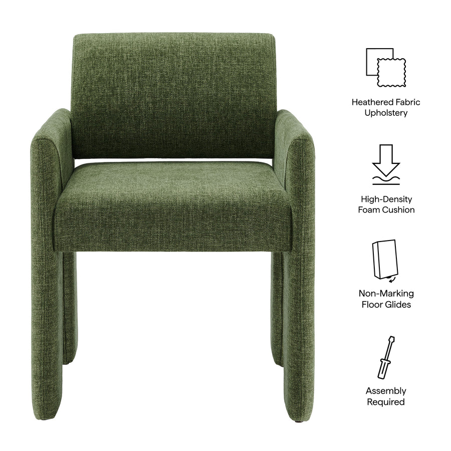 Myrtle Fabric Upholstered Dining Chair in Foliage