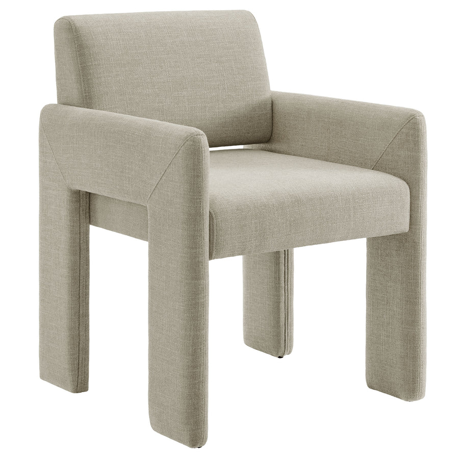 Myrtle Fabric Upholstered Dining Chair in Linen
