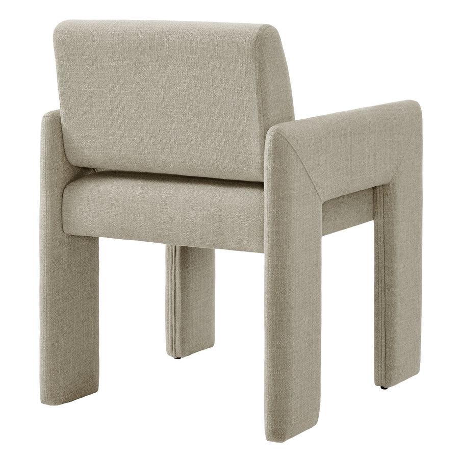 Myrtle Fabric Upholstered Dining Chair in Linen