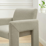 Myrtle Fabric Upholstered Dining Chair in Linen