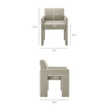Myrtle Fabric Upholstered Dining Chair in Linen