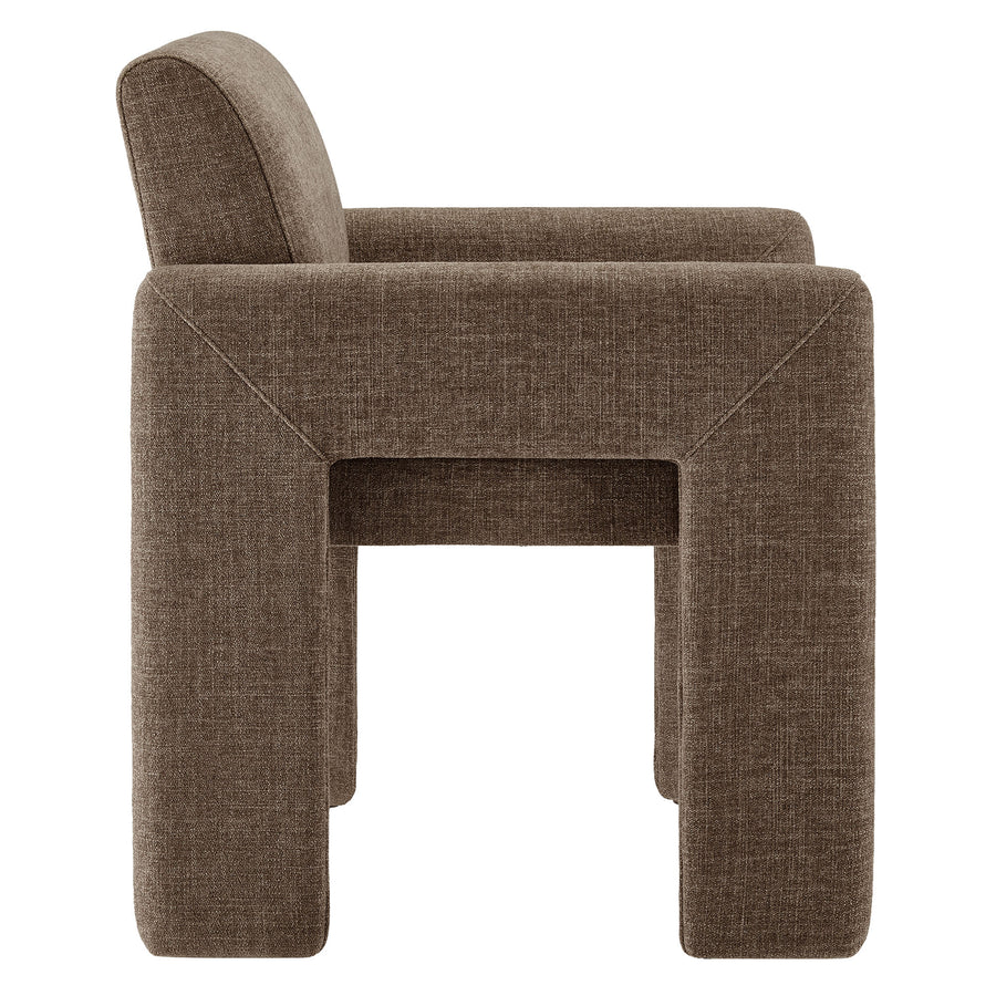 Myrtle Fabric Upholstered Dining Chair in Mocha