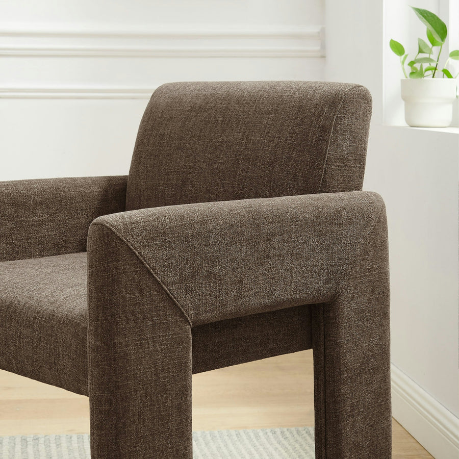 Myrtle Fabric Upholstered Dining Chair in Mocha