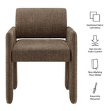 Myrtle Fabric Upholstered Dining Chair in Mocha