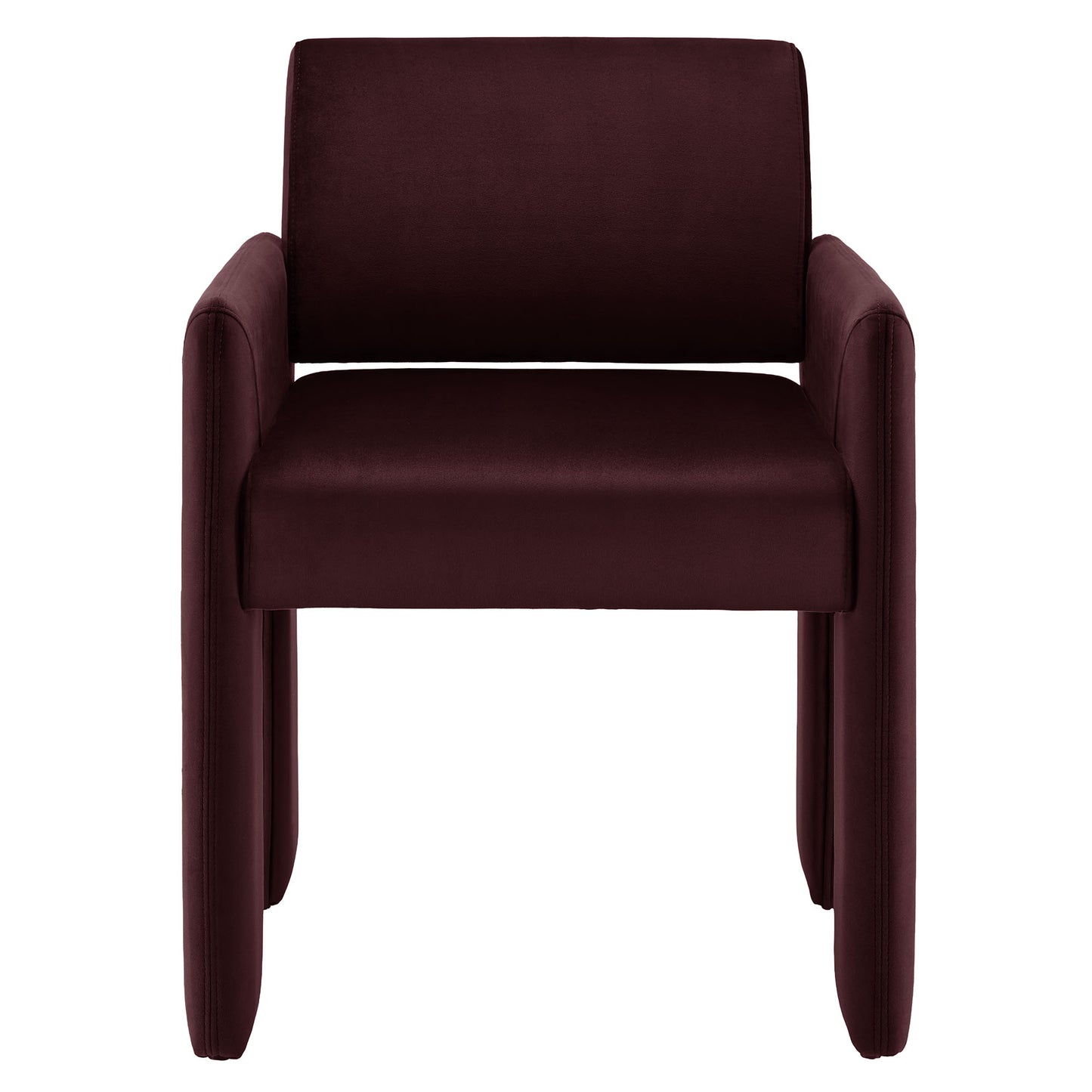 Myrtle Stain-Resistant Performance Velvet Dining Armchair in Mulberry