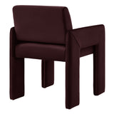 Myrtle Stain-Resistant Performance Velvet Dining Armchair in Mulberry