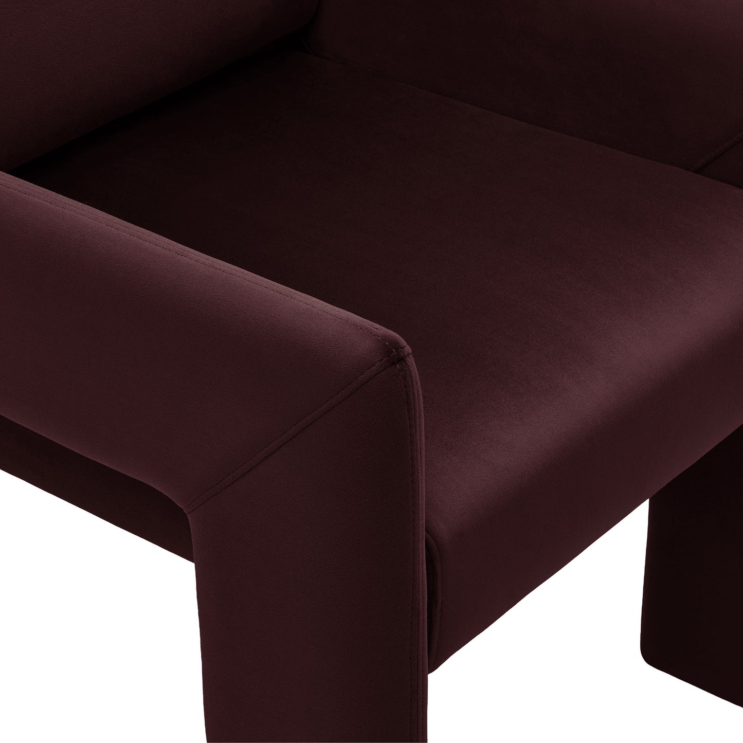 Myrtle Stain-Resistant Performance Velvet Dining Armchair in Mulberry