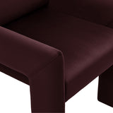 Myrtle Stain-Resistant Performance Velvet Dining Armchair in Mulberry