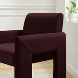Myrtle Stain-Resistant Performance Velvet Dining Armchair in Mulberry