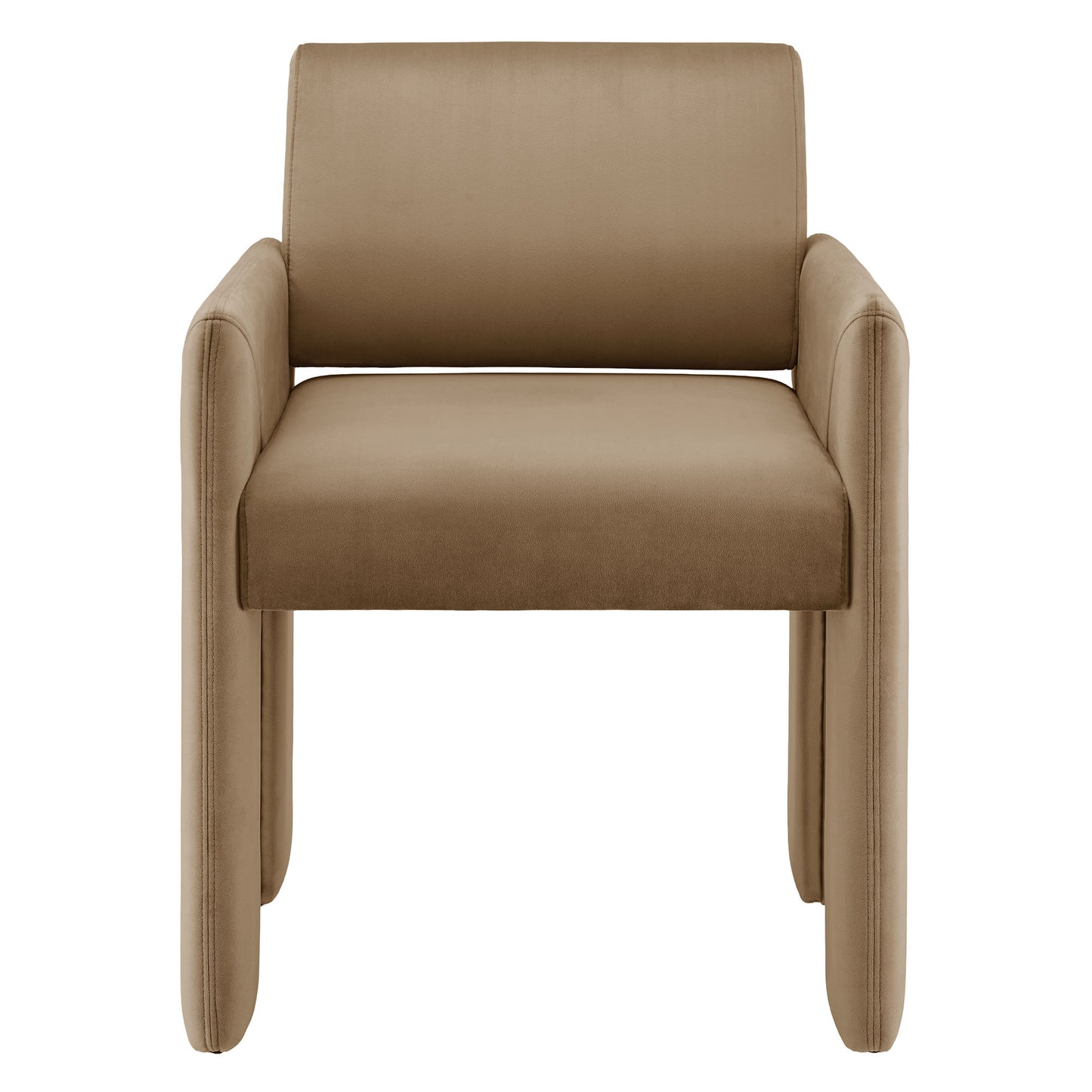 Myrtle Stain-Resistant Performance Velvet Dining Armchair in Taupe