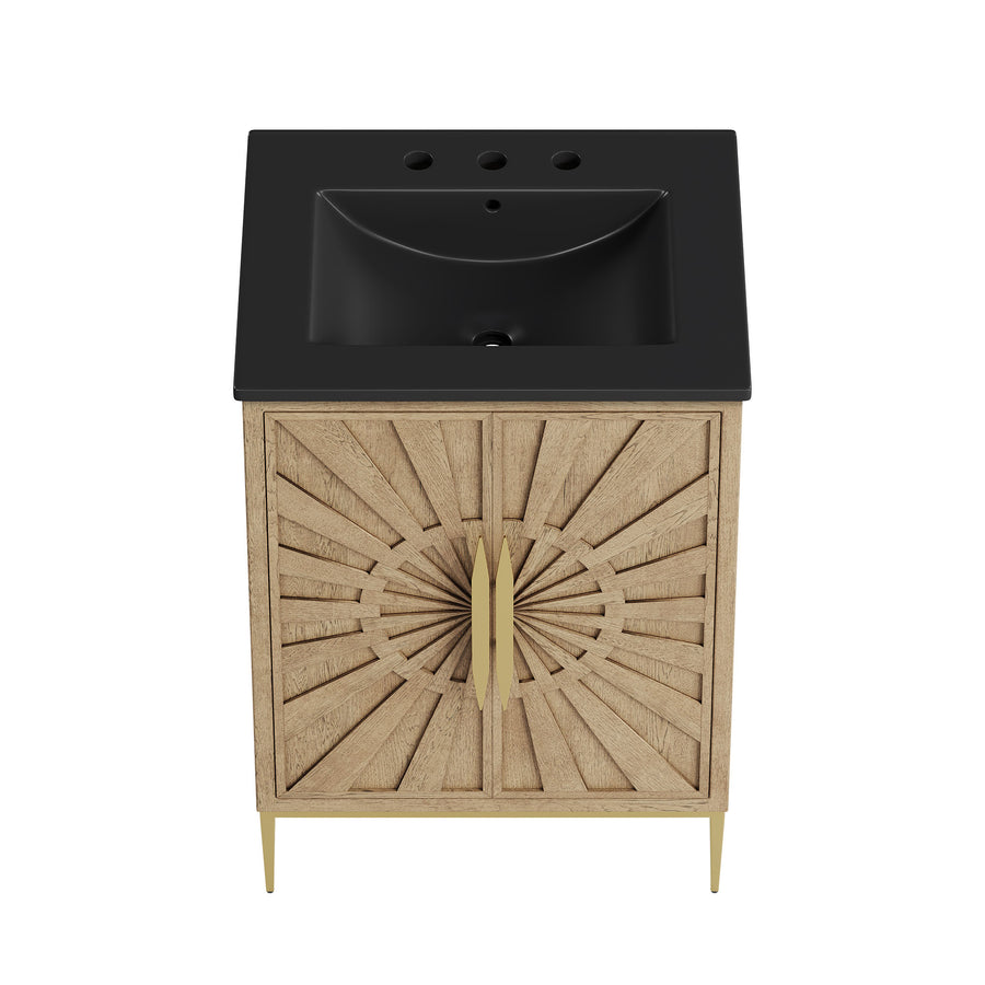 Briar 24" Bathroom Vanity in Oak Black