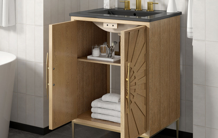 Briar 24" Bathroom Vanity in Oak Black