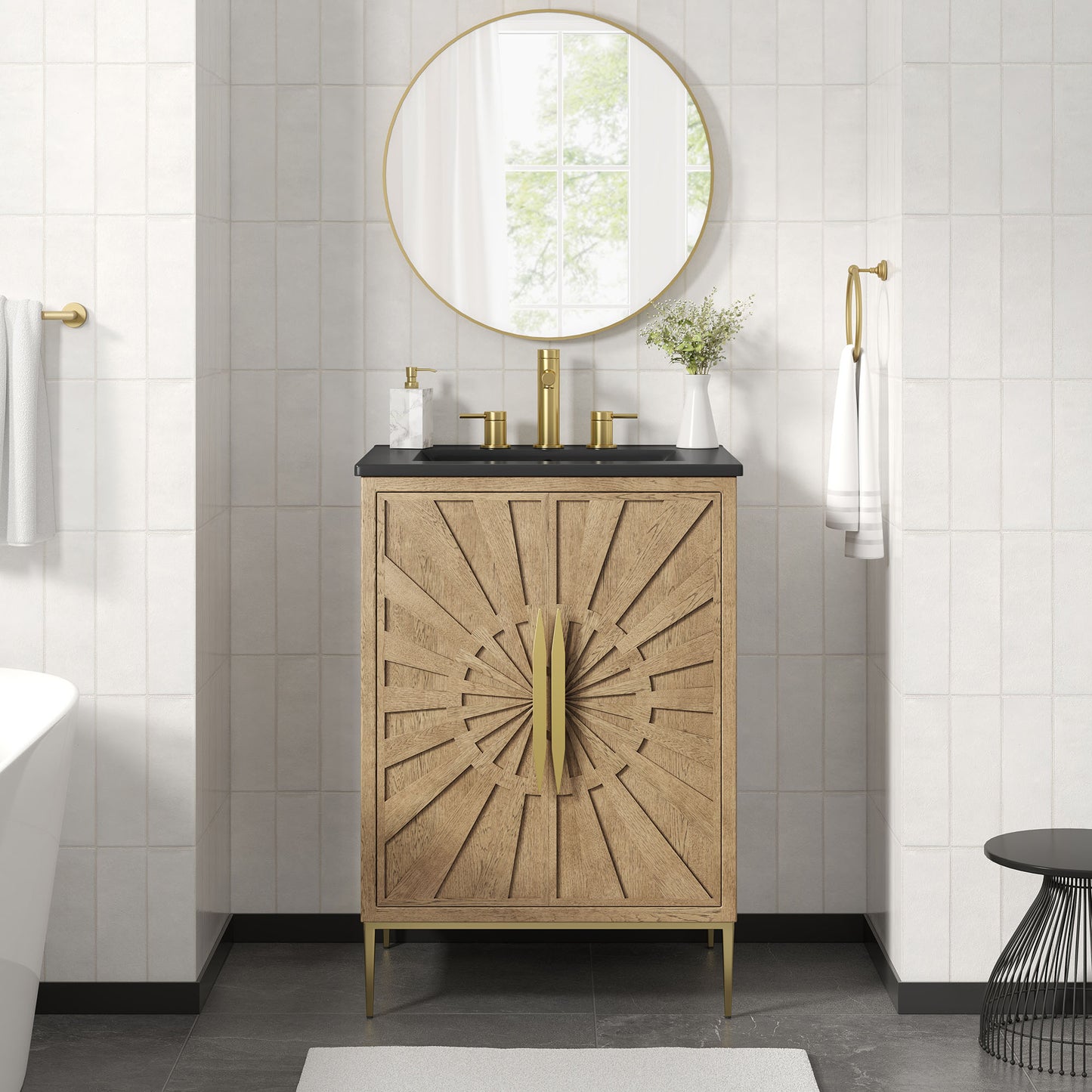 Briar 24" Bathroom Vanity in Oak Black