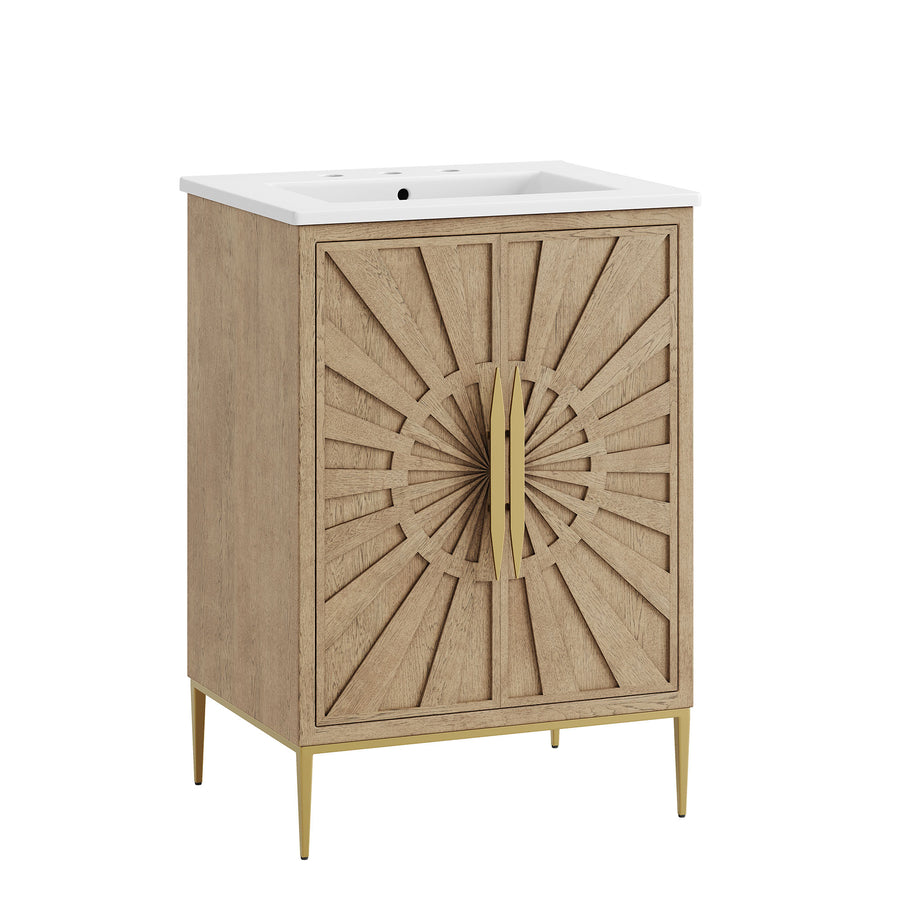 Briar 24" Bathroom Vanity in Oak White
