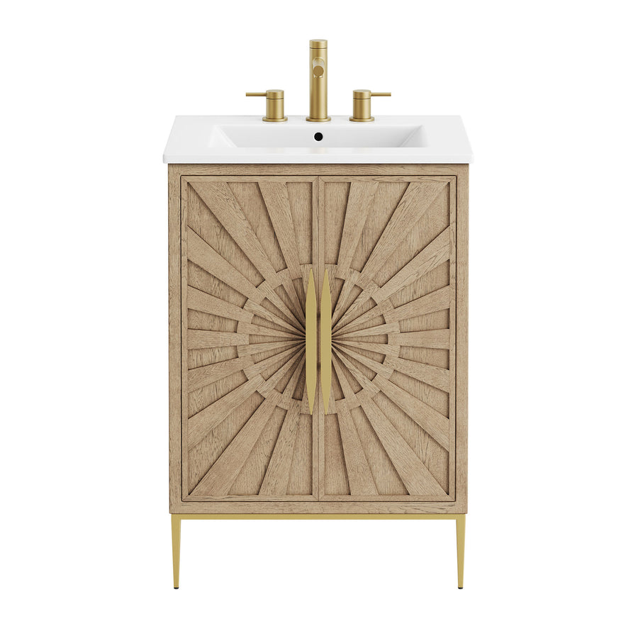 Briar 24" Bathroom Vanity in Oak White