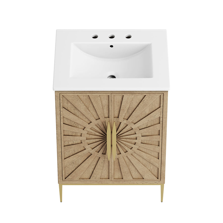 Briar 24" Bathroom Vanity in Oak White