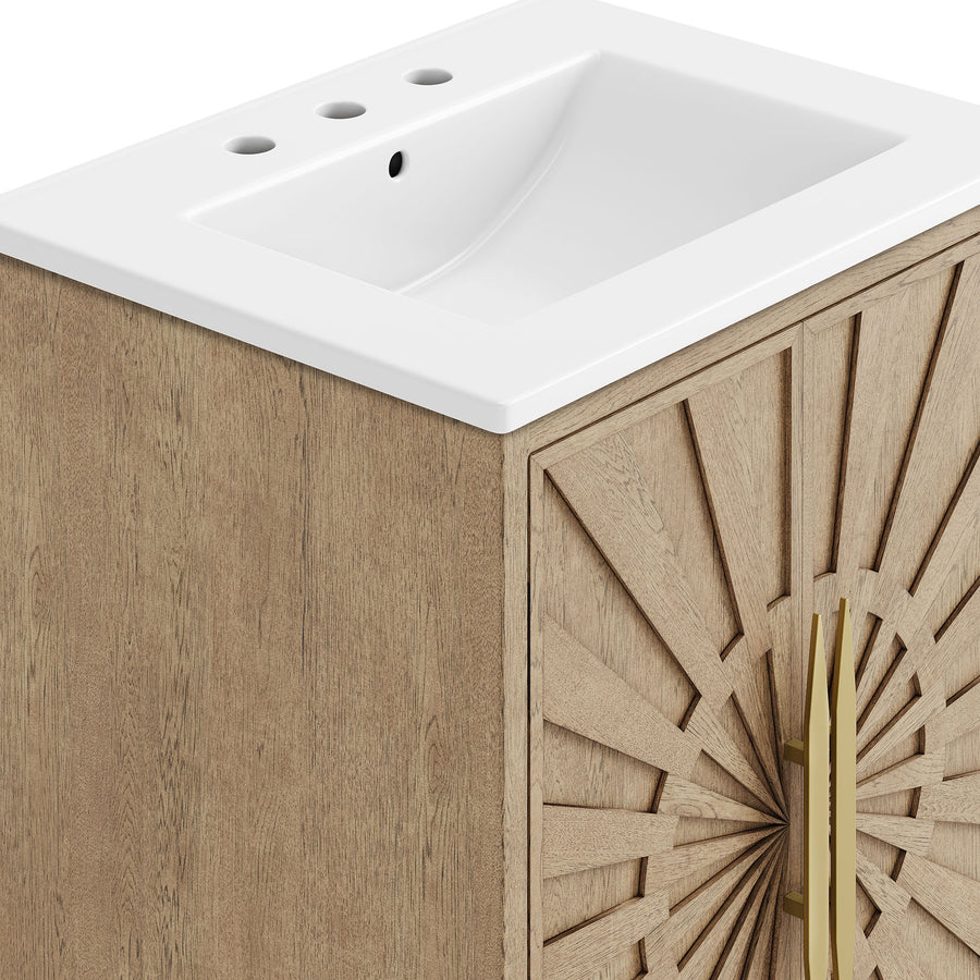 Briar 24" Bathroom Vanity in Oak White