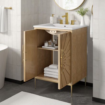 Awaken 24" Bathroom Vanity in Oak White